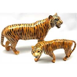Beswick model of a Tiger No. 2096 and another of a Tigress No. 1486