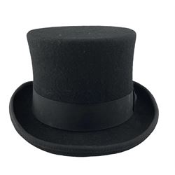 Black top hat by Hawkins size 7