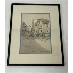Victor Noble Rainbird (British 1888-1936) 'Impression Abbeville' watercolour, signed and dated 1930, 34cm x 24cm 
