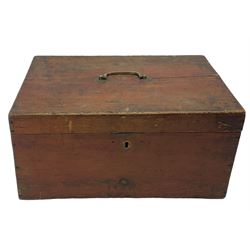 Two 19th century tea caddies, pine box, cigar box, fur stole and dressing table set