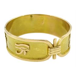 18ct gold Egyptian hieroglyph ring
