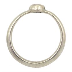 Silver single round brilliant cut diamond ring, diamond approx 0.25 carat