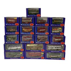 Twenty Exclusive First Editions 1:76 scale De Luxe Series diecast buses and coaches, including two Special Edition Routemaster sets, boxed (20)