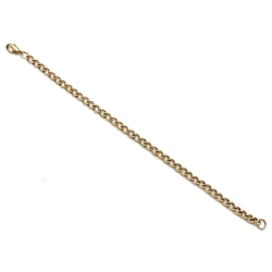 9ct gold curb link bracelet, stamped 375 and a 9ct gold 21 key charm hallmarked, approx 9.6gm