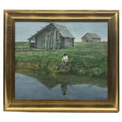 Alexander Pavlovich Vasilyev (1911-1990): The Lonely Fisherman, oil on board signed and dated 1977, 42cm x 49cm
Provenance: Roy Miles Gallery,  London
Notes: Corresponding Member of the Academy of Arts of the USSR and internationally renowned Theatre Designer.