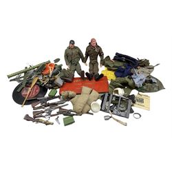 Palitoy Action Man figure in MP uniform, another, various accessories, seventeen Models of Yesteryear 1936 Jaguar SS100, boxed and Franklyn's Novel Patience game