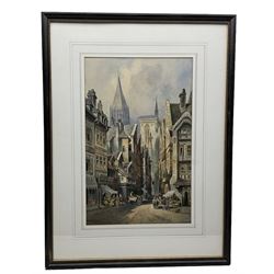 Charles James Keats (British 19th century): 'Rouen Circus', watercolour signed and titled 49cm x 31cm