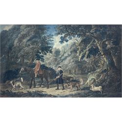 Henry Birche (British 18th/19th Century) after George Stubbs (British 1724-1806) and Amos Green (British 1735-1807): 'Game Keepers', mezzotint with hand colouring pub. B.B. Evans 1790, 40cm x 65cm