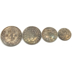 Late Victorian Maundy money four coin set 1900