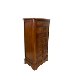 Bridget Forrester - mahogany chest of drawers, fitted with seven drawers 