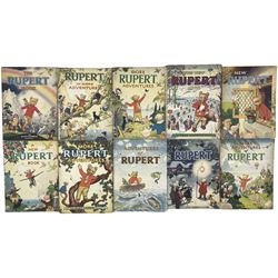 Rupert annuals comprising: More Rupert Adventures (1943), Rupert in More Adventures (1944), Rupert (1949), More Adventures of Rupert (1947), The Rupert Book (1949) and others, mostly soft covers (10)