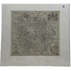 William Hole (British ?-1624) and Christopher Saxton (British c1540-c 1610): 'Frugiferi ac ameni Herefordiae comitatus qui olim pars suit Silurum delineatio' (Herefordshire), 17th century engraved map pub. William Camden 'Britannia' c1637, 29cm x 31cm (2) (unframed)