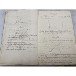 James Clark 1762 - Hand written mathematics exercise book, folio, black ink with inscription by James Clark and a Victorian London and County Bank hand written account book for Rev. E.Shepherd 1849-1857