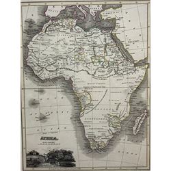 James Wyld (British 1812–1887): 'Africa', engraved map with hand colouring with decorative 'Sacrificing at the Spring of the Nile' in bottom left pub. by John Thomson 19th century Edinburgh 29cm x 22cm