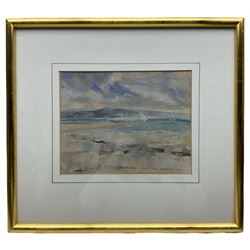 Keith Roper (British 1946-): Solent I, pastel and gouache signed and dated 1991, 25cm x 33cm