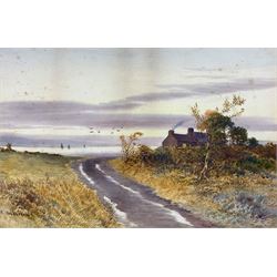 M Jackson (British 19th/20th century): River and Coastal Landscapes Near Norfolk, pair watercolours signed and dated 1912, 30cm x 45cm (2)