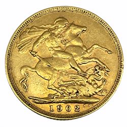 King Edward VII 1902 gold full Sovereign coin