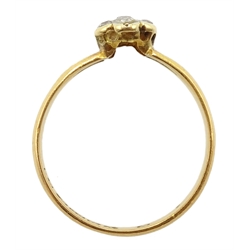 22ct gold diamond cluster ring, hallmarked