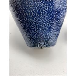 Mark Smith stoneware vase with speckled blue glaze H15cm, Roger Nilsson sang de boeuf Elephant, Tim Andrews vase, Barbara Cass small vase etc (6)  