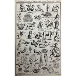 Reynolds (British 18th century): 'Hieroglyphic And Emblematical Characters', plate 138 in 'The New Royal Encyclopaedia Londinensis' by George Selby Howard (British 18th century), engraving pub. Alexander Hogg c.1788-96, 38cm x 23cm (unframed)