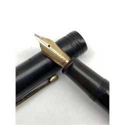 Onoto Magna fountain pen with Parker 14k gold nib, the barrel stamped 'Onoto-Magna De La Rue London'