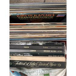 Collection of vinyl records, including classical, Pop, Folk etc including Abba, The Seekers, box sets, The Winel Album and others (quantity)