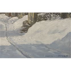 Jonathan F Ormerod (British 20th century): Yorkshire Winter Landscape, oil on board signed 49cm x 59cm