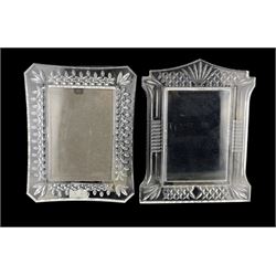 Waterford crystal Lismore pattern photograph frame, aperture size 15cm x 10cm and an Abbeville Waterford frame 15cm x 10cm (2)