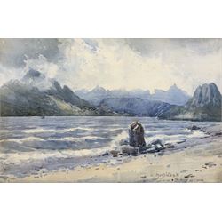 C J Mackintosh (Scottish 19th-20th century): Highland Loch, watercolour signed and dated '02, 34cm x 54cm