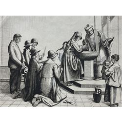 Frederick George Austin (British 1902-1990): ‘A Christening’, drypoint etching numbered ‘4th state no.3’ in pencil 22cm x 28cm (unframed)
Provenance: direct from the granddaughter of the artist