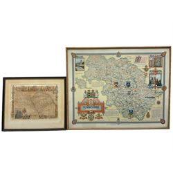 'West Riding' of Yorkshire, WWII Countryman County map showing Agricultural Useage devised by Donald McCullough and pub. John Waddington Leeds 1946 together with 19th century map of Yorkshire North Riding max 42cm x 54cm (2)