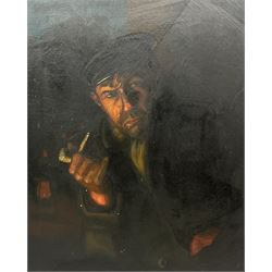 Northern British School (Early/Mid-20th century): Sailor Smoking a Pipe, oil on canvas unsigned 58cm x 46cm