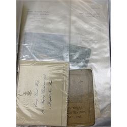 Miss Lillie Martin-Wood - A folder of correspondence received by her mainly during 1914-18 War, both personal and professional, another folder with correspondence concerning Wren G Garlick including discharge from service 1947 and Mr A Gulley with letters, receipts etc mainly 1939-45 (2) 