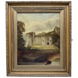 Henry Harris (British 1852-1926): Chepstow Castle - Wye Valley Wales, oil on canvas signed 49cm x 40cm