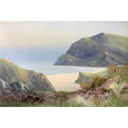 Reginald Daniel Sherrin (British 1891-1971): Devonshire Coastal Scene, gouache signed 37cm x 53cm