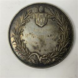 'Whalley Agricultural Society Established 1810' medal 'Awarded to Mr Walter Whipp for 3 years Old Gelding for team Aug 4 1890', approximately 62 grams