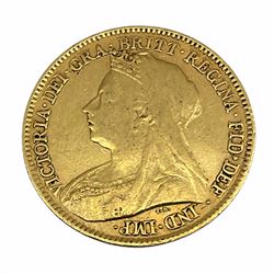 Queen Victoria 1897 gold half Sovereign coin