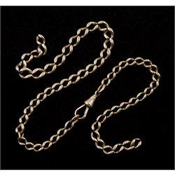 Late 19th/early 20th century 9ct rose gold chain, stamped 9.375
