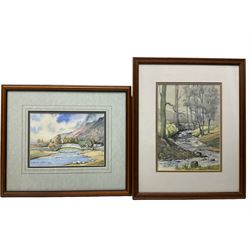 Colin Brown (British 20th century): 'Grange in Borrowdale' and 'Stream in Farndale', near pair watercolours signed and titled 27cm x 20cm