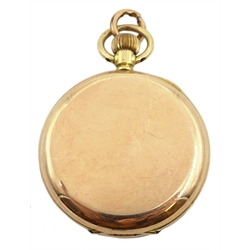 12ct gold ladies fob watch, top wind, case by Stockwell & Co, London import marks 1913