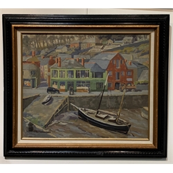 J R Park - 20th century British School, oil on canvas or a Cornish Harbour Scene, signed 50cm x 60cm 