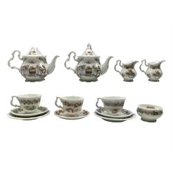 Royal Doulton Brambly Hedge miniature part tea set comprising two teapots, two milk jugs, sugar bowl, Winter and Summer trios and Autum cup and saucer (13 pieces)