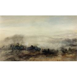 Kenneth Lauder ACRA (Scottish 1916-2004): 'A Walk on the Dunes Formby' and 'Carmarthenshire', pair watercolours signed, titled verso 9cm x 15cm (2)