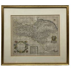 Richard Blome (British 1635-1705): 'North Riding of Yorkshire', engraved map with hand colouring pub. c1673, 27cm x 33cm
