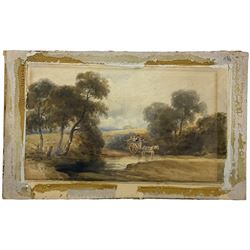 David Cox (British 1783-1859): Horse and Cart in Country Landscape, watercolour signed and dated 1845, 19cm x 31cm (unframed)