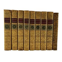 William Mitford - The History of Greece, eight volumes published 1829, full calf and gilt and History of the Reign of Charles V, one volume only  (9) 