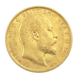 King Edward VII 1903 gold full sovereign coin, Melbourne mint