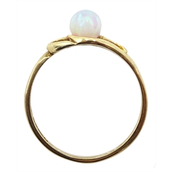 9ct gold opal ring, hallmarked 