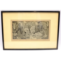 After Dame Ethel Walker (Scottish 1861-1951): 'Decoration - the Excursion of Nausicaa', monochrome photograph after the original in the Tate signed titled and inscribed '13 Acomb' on the mount in pencil 16cm x 29cm