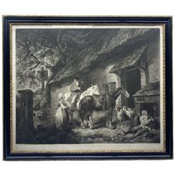 William Ward (British 1766-1826) after George Morland (British 1762-1804): 'The Public-House Door' and 'The Sportsman's Return', pair mezzotints pub.1801 and 1792, respectively 44cm x 55cm (2)